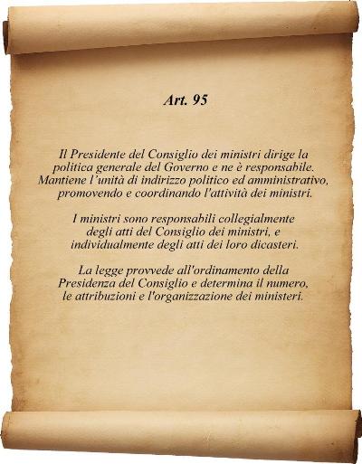 Art 95 costituzione